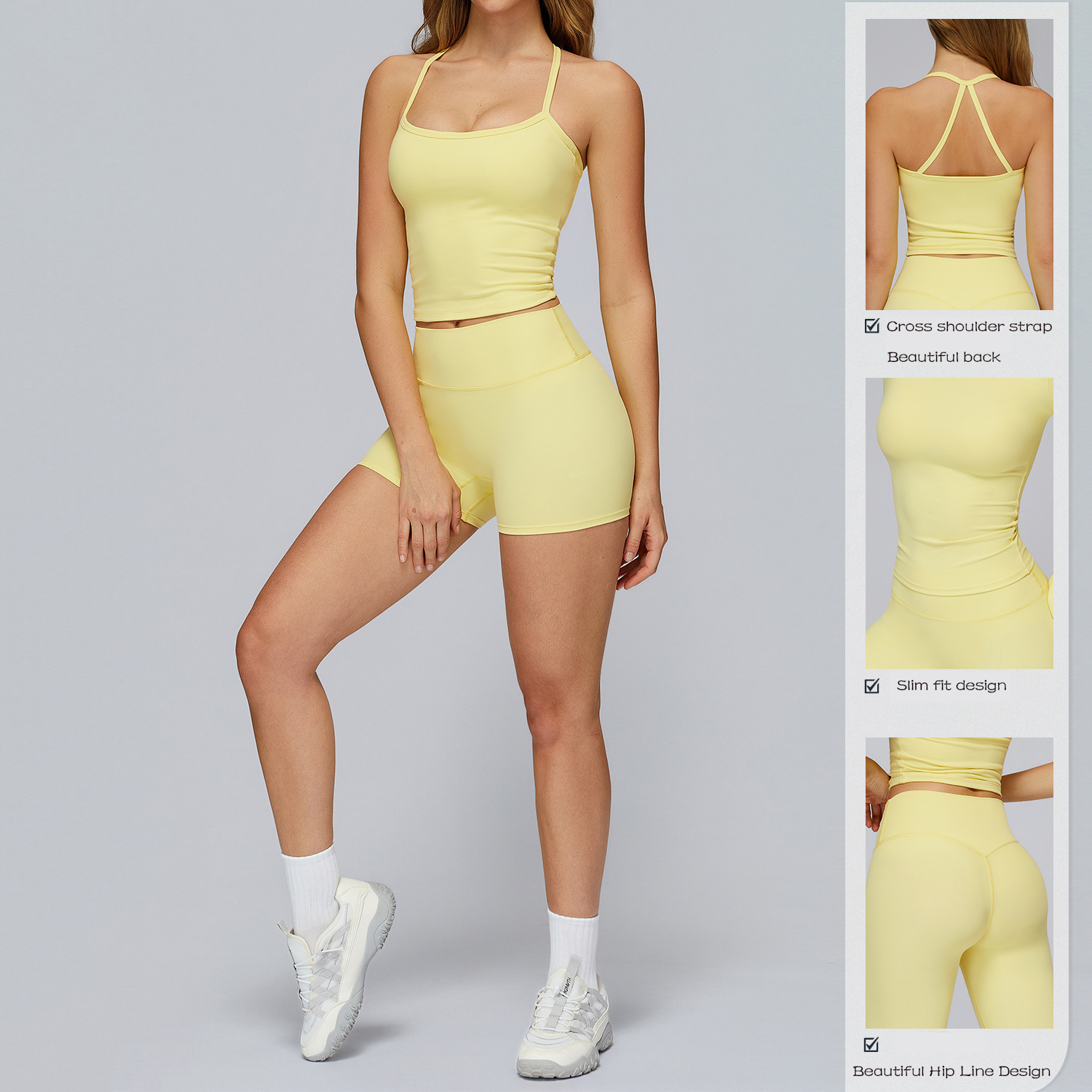 Workout Set 2PCS Seamless Yoga - Compression Long Pant のレビューと価格
