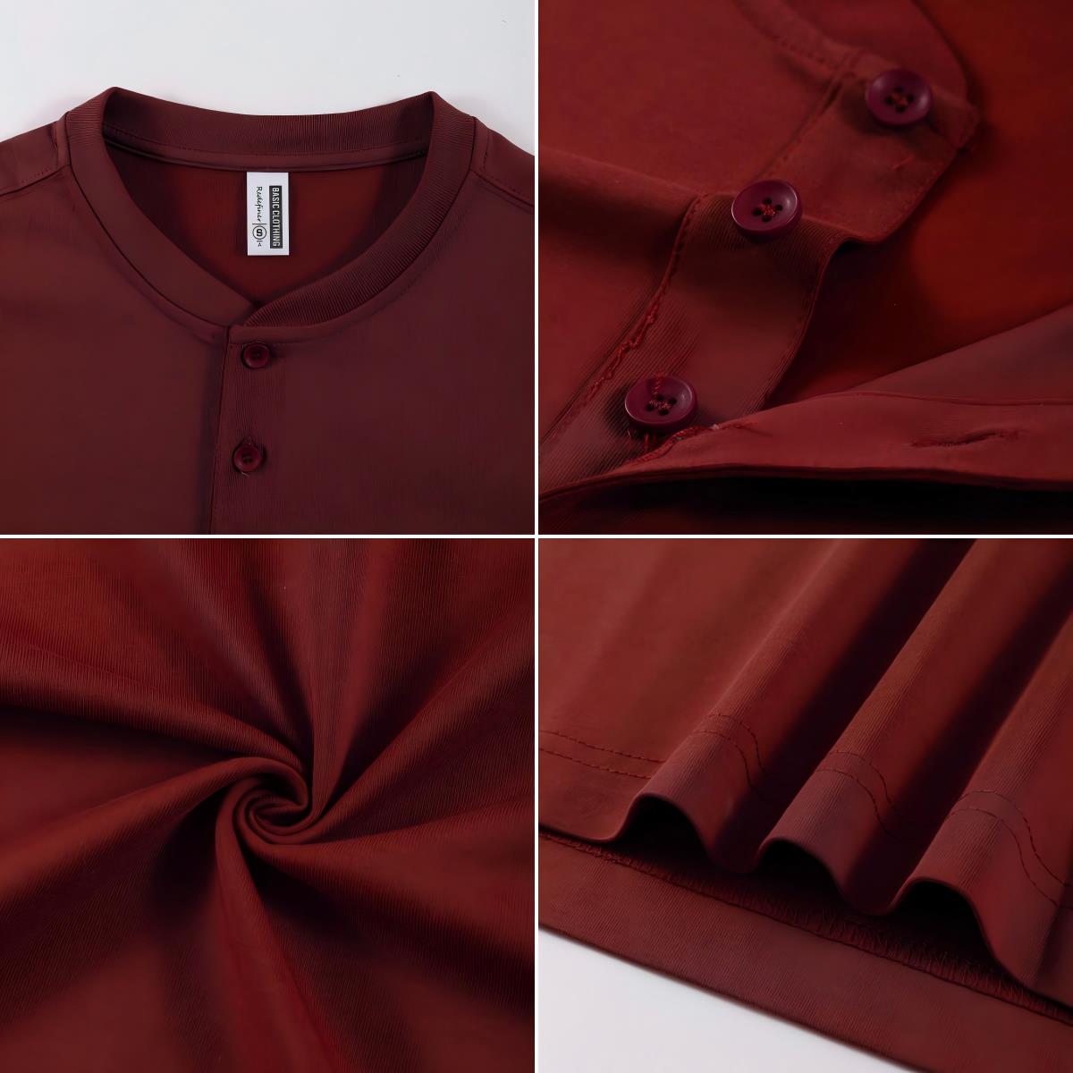 2026 NEW Solid Cotton Henley S - Undershirt Crew Neck のレビューと価格