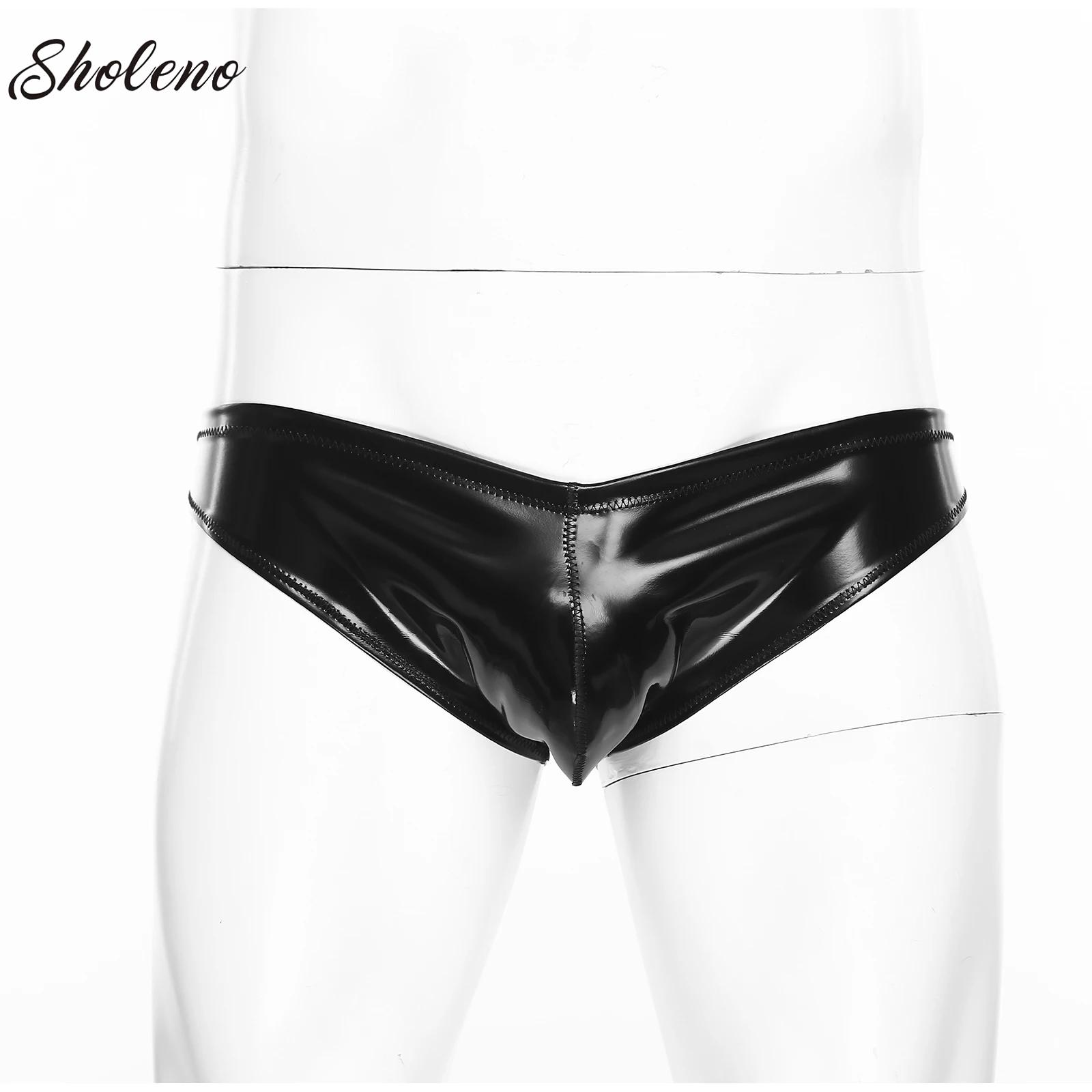 Mens Glossy Latex Briefs Paten - Pouch Boxer Pouch のレビューと価格