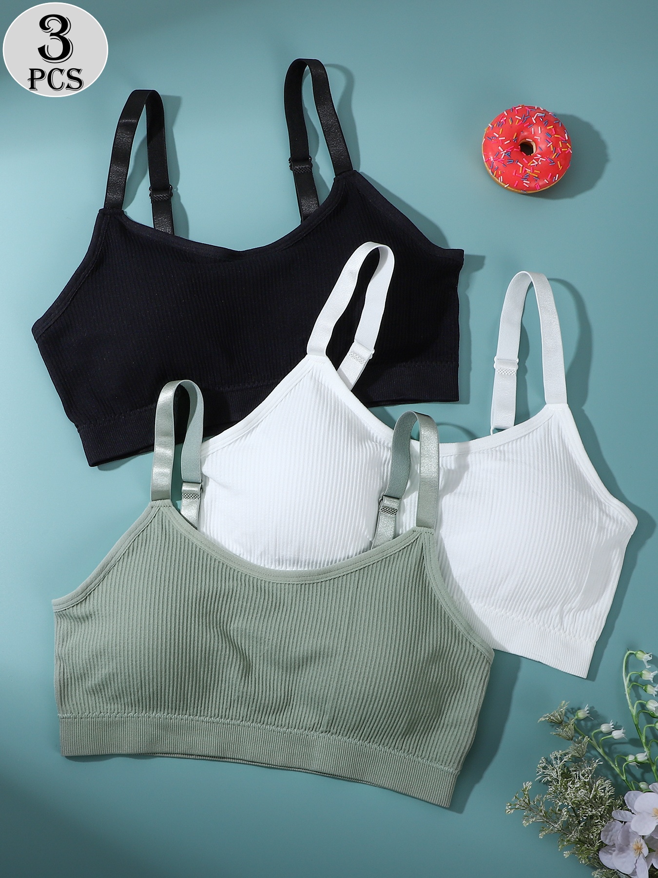 3-Pack - Women's Sports Bra -  - Multi Pack Underwear のレビューと価格