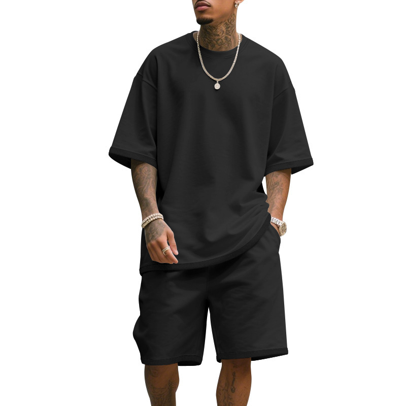 Men's Casual Two Piece Set Sum - T Shirt Tight Fit のレビューと価格