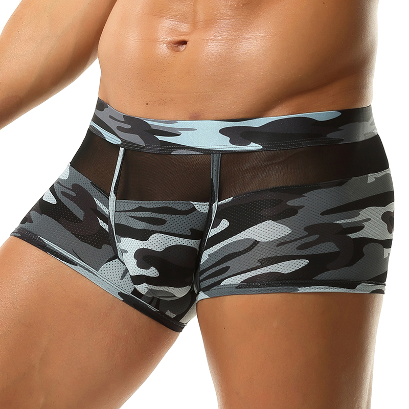 Camouflage Boxer Shorts Men Po - Mesh Sport Boxer のレビューと価格