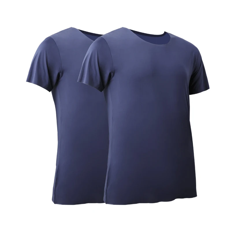 2PCS Men's Summer Ice Silk Sea - Undershirt Crew Neck のレビューと価格