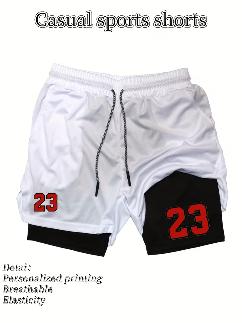 2026 New Men's Quick-Dry Doubl - Compression Shorts Athletes のレビューと価格