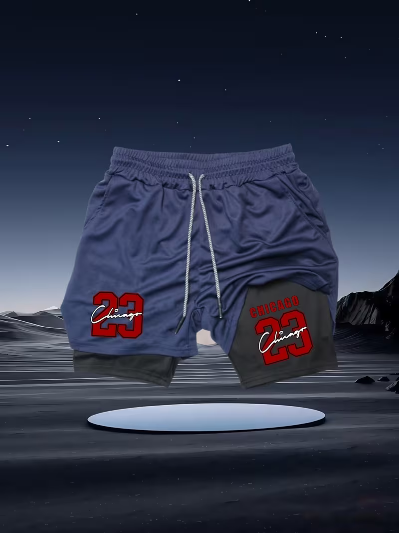 2026 New Men's Quick-Dry Doubl - Compression Shorts Athletes のレビューと価格