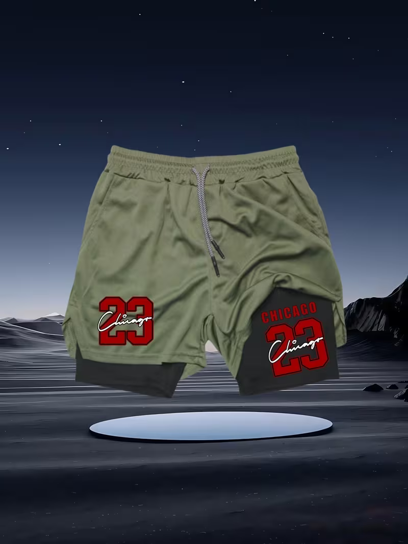 2026 New Men's Quick-Dry Doubl - Compression Shorts Athletes のレビューと価格