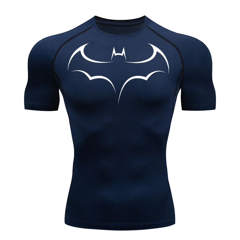Bat Printed Men's Tight T-Shir - T Shirt Tight Fit のレビューと価格