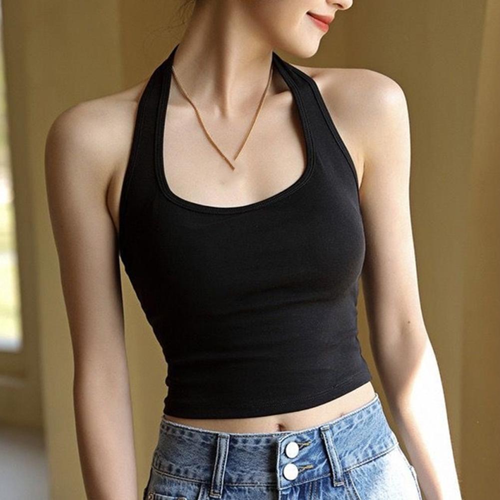 Halter Top Gym Vest Woman Back - Suspender Tank Top のレビューと価格
