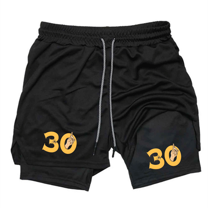 Summer Breathable Two-in-one D - Compression Shorts Athletes のレビューと価格