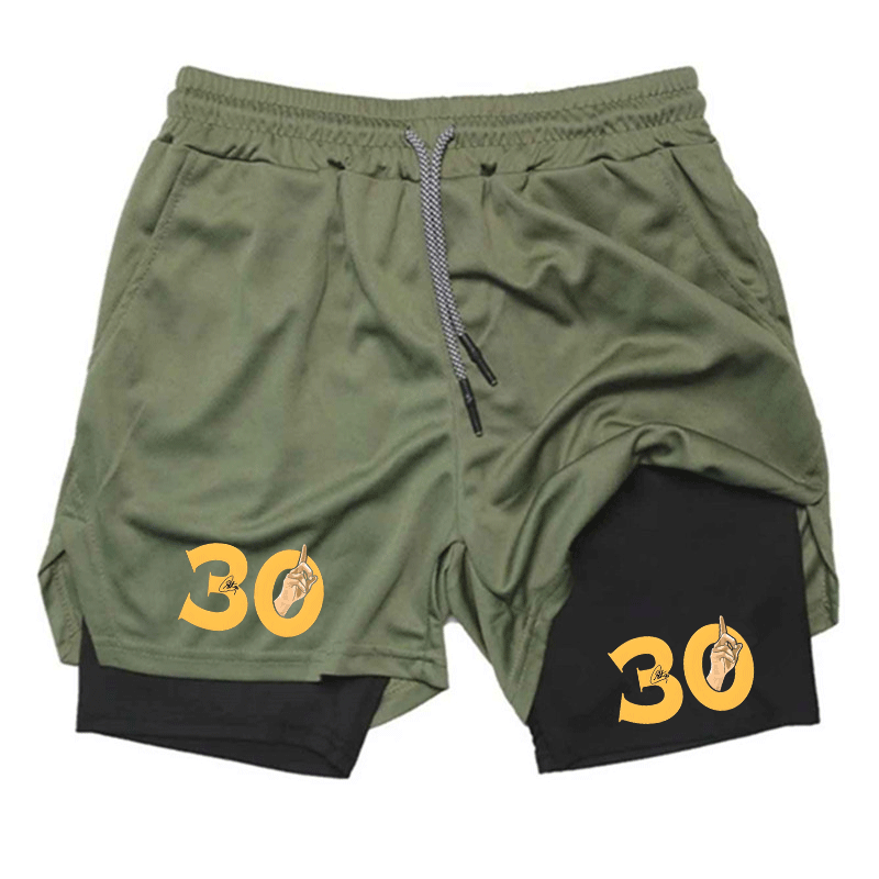 Summer Breathable Two-in-one D - Compression Shorts Athletes のレビューと価格