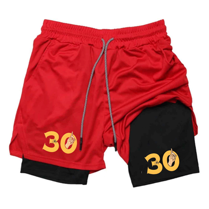 Summer Breathable Two-in-one D - Compression Shorts Athletes のレビューと価格