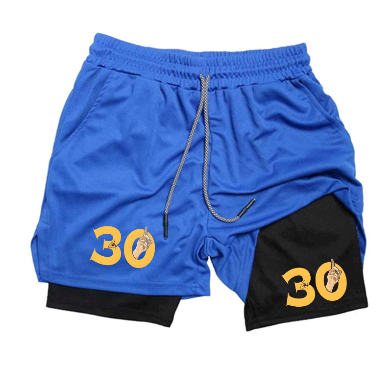 Summer Breathable Two-in-one D - Compression Shorts Athletes のレビューと価格