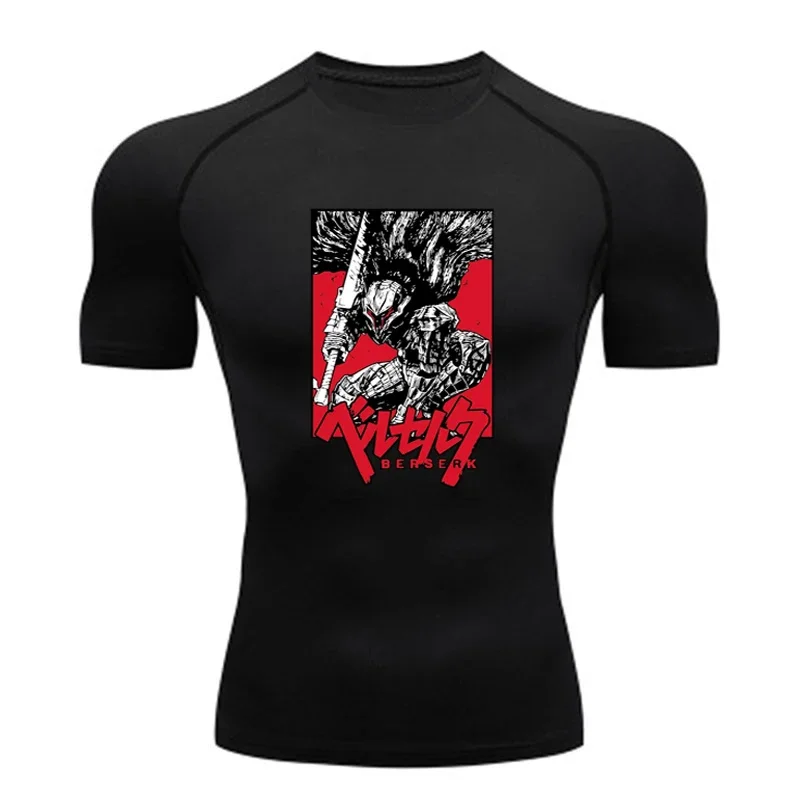 Sportswear for Men Gym Anime B - T Shirt Tight Fit のレビューと価格