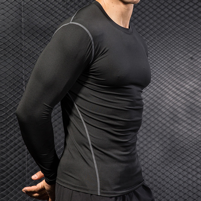 Men's Running Sports Long Slee - T Shirt Tight Fit のレビューと価格