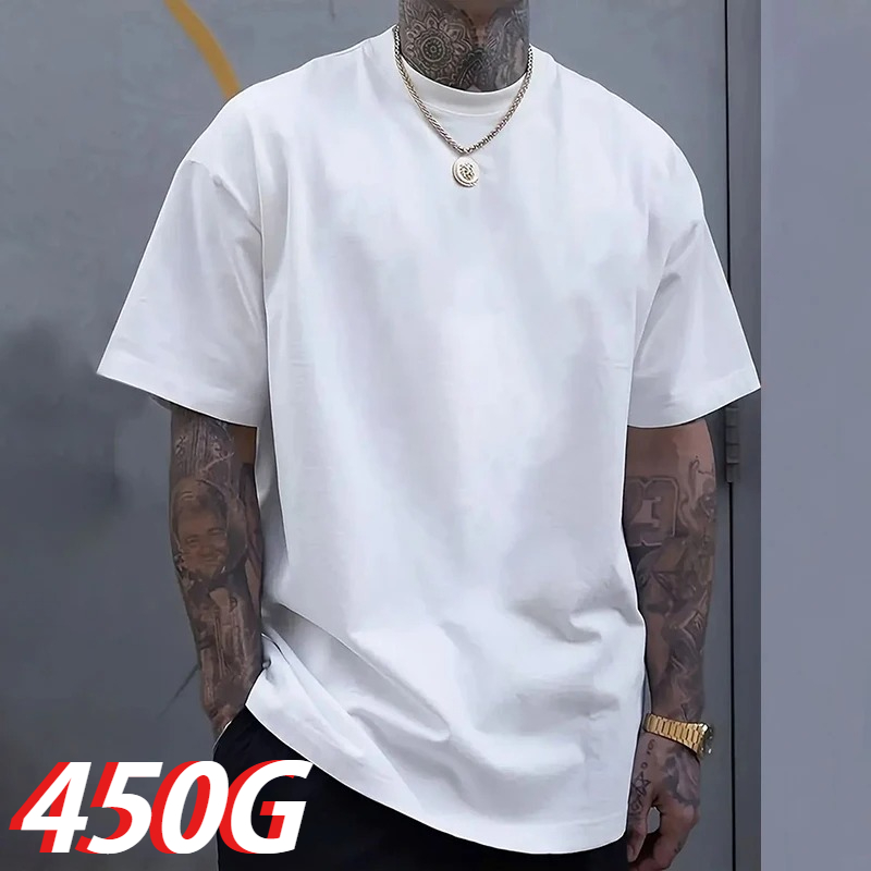 Black 450g Heavyweight Cotton  - Undershirt Crew Neck のレビューと価格