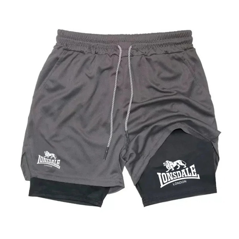 2in1 Running Shorts for Men Gy - Compression Shorts Athletes のレビューと価格