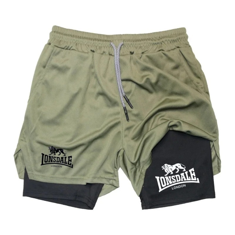 2in1 Running Shorts for Men Gy - Compression Shorts Athletes のレビューと価格