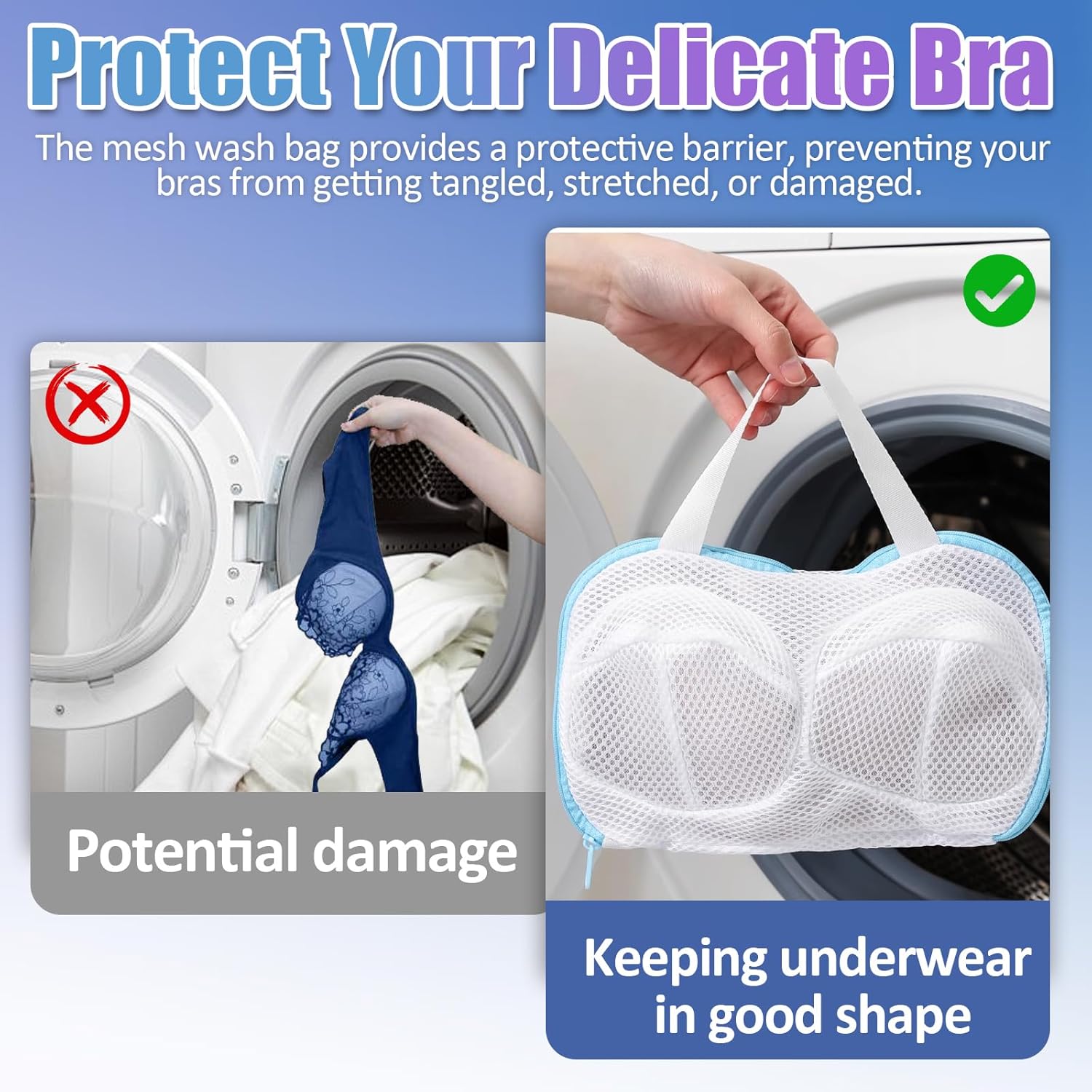 2-Pack Bra Wash Bags- Non-Defo - Multi Pack Underwear のレビューと価格