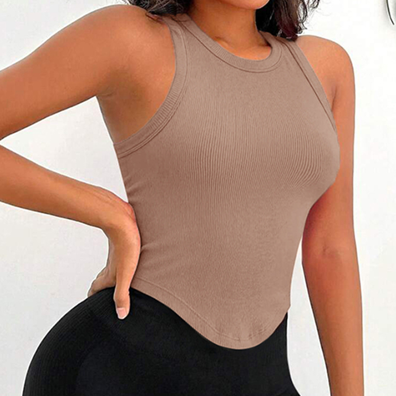 Womens Ribbed Racerback Curved - Tank Top Ribbed のレビューと価格
