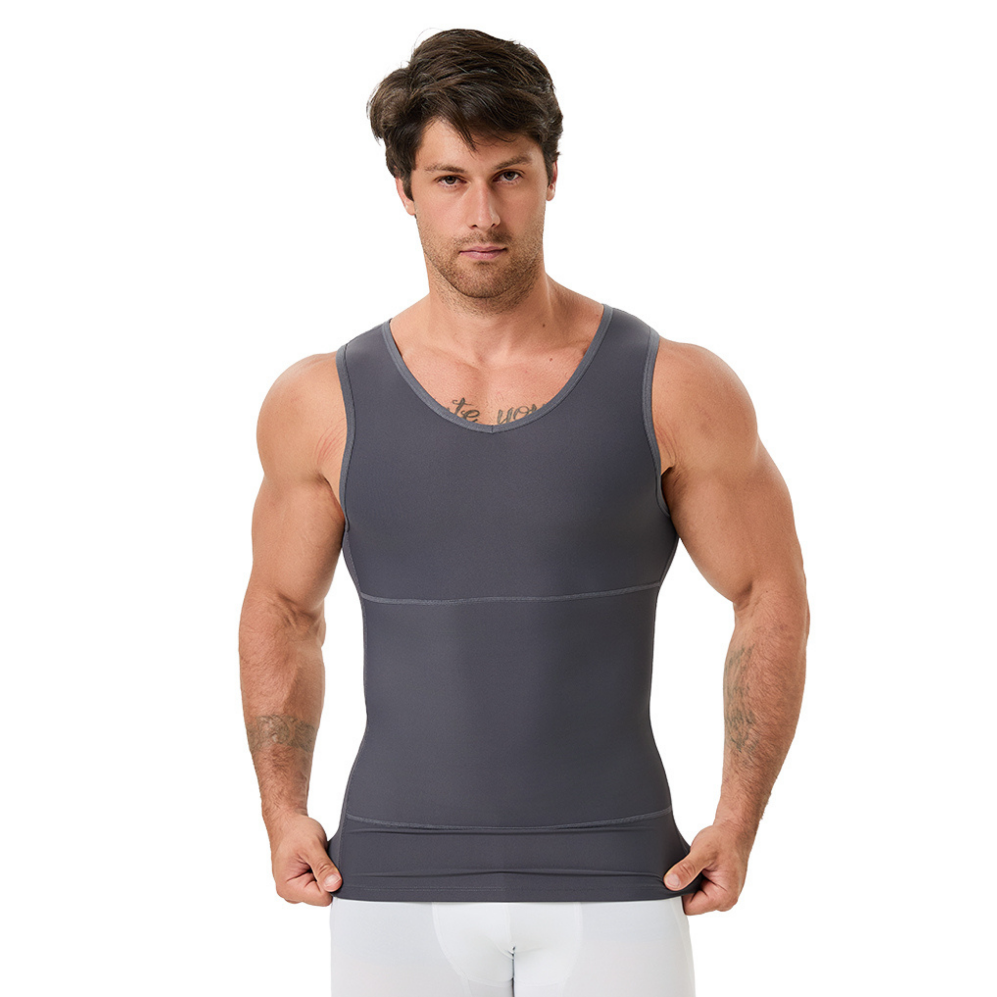 Men's V Neck Compression Shape - Undershirt Crew Neck のレビューと価格