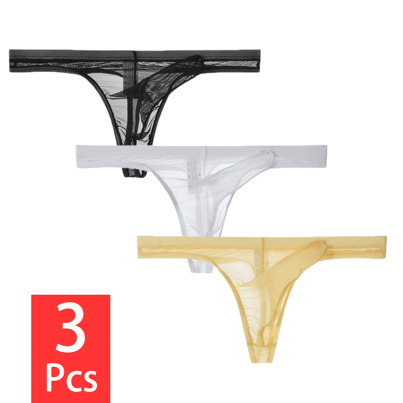 3Pcs/lot Men Underwear T-Back  - Multi Pack Underwear のレビューと価格