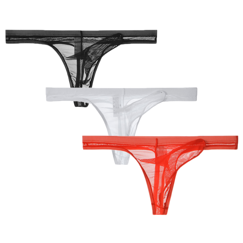 3Pcs/lot Men Underwear T-Back  - Multi Pack Underwear のレビューと価格