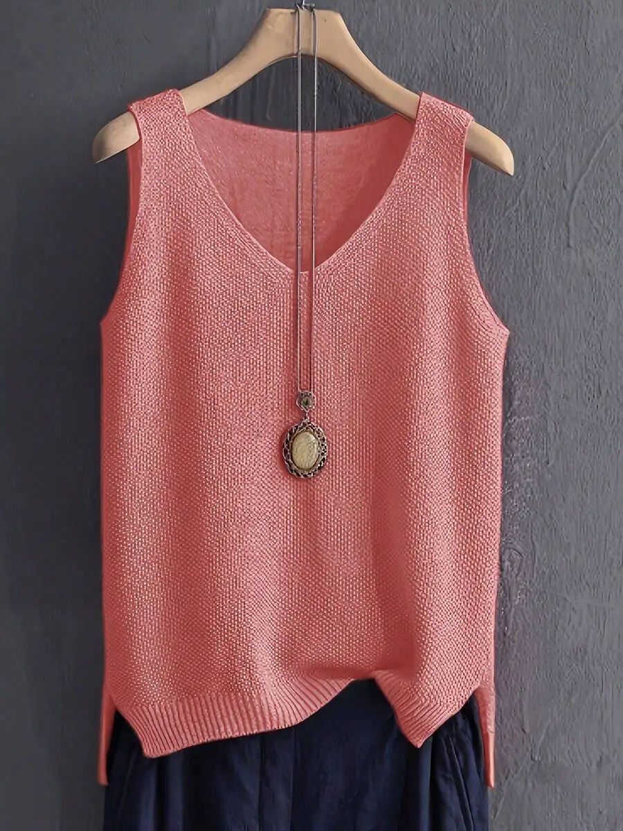 Womens Sleeveless Knitted Cami - Sleeveless Undershirt のレビューと価格