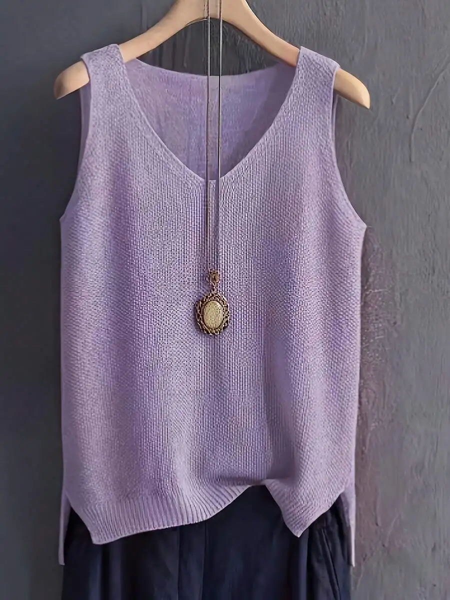Womens Sleeveless Knitted Cami - Sleeveless Undershirt のレビューと価格