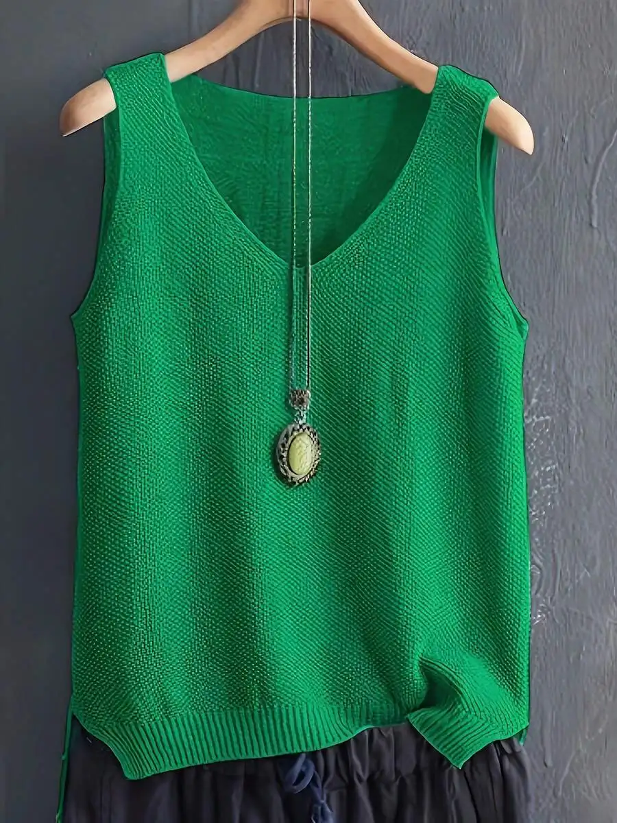 Womens Sleeveless Knitted Cami - Sleeveless Undershirt のレビューと価格