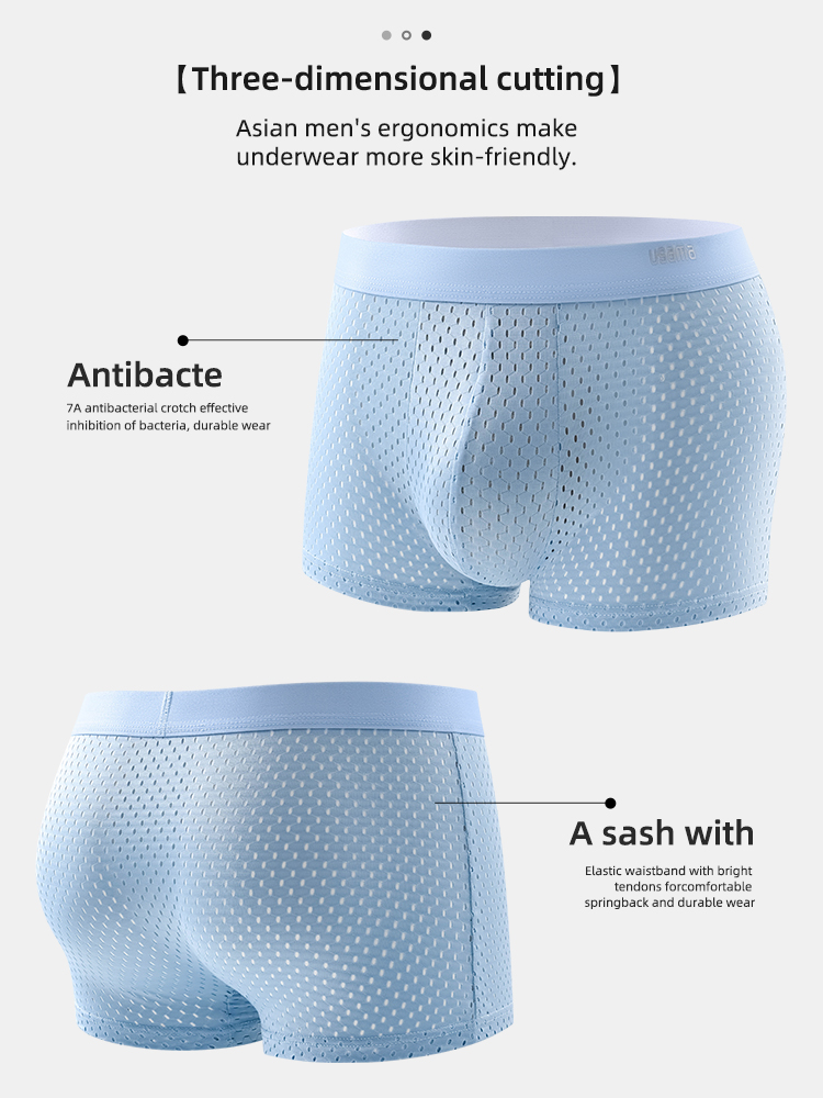 4pcs Men's Boxer Shorts Ice Si - Multi Pack Underwear のレビューと価格