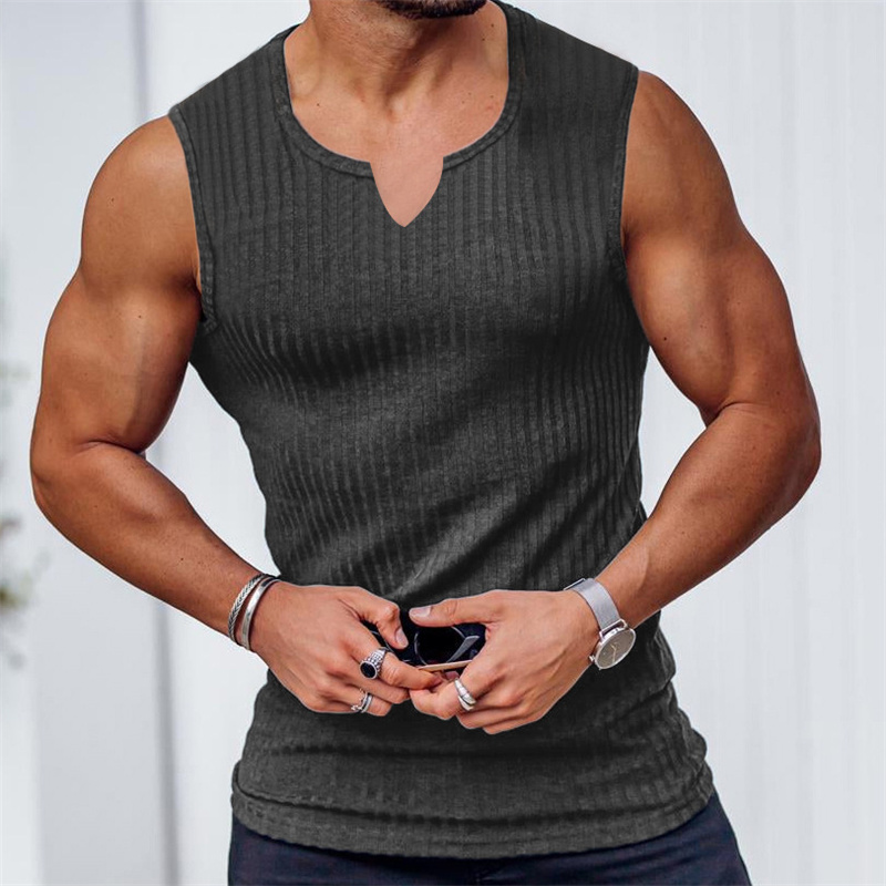 2024 Summer new men V-neck Ves - Undershirt Crew Neck のレビューと価格