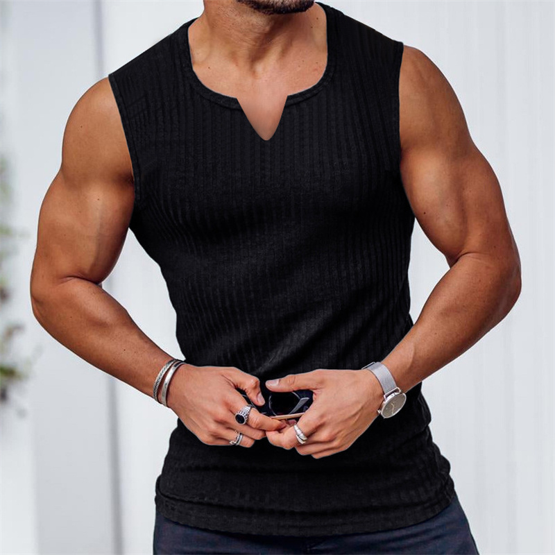 2024 Summer new men V-neck Ves - Undershirt Crew Neck のレビューと価格