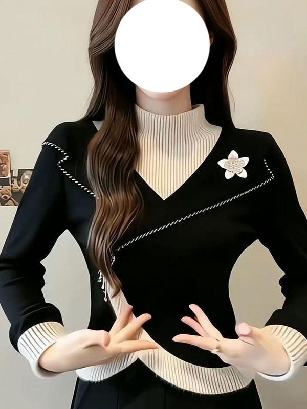 Faionable Contrast Color Blo H - Base Layer Top のレビューと価格
