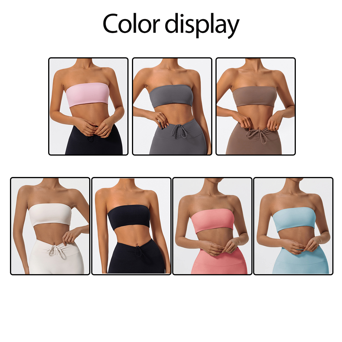 Strapless Sports Bra Gym Crop  - Quick Dry Underwear のレビューと価格