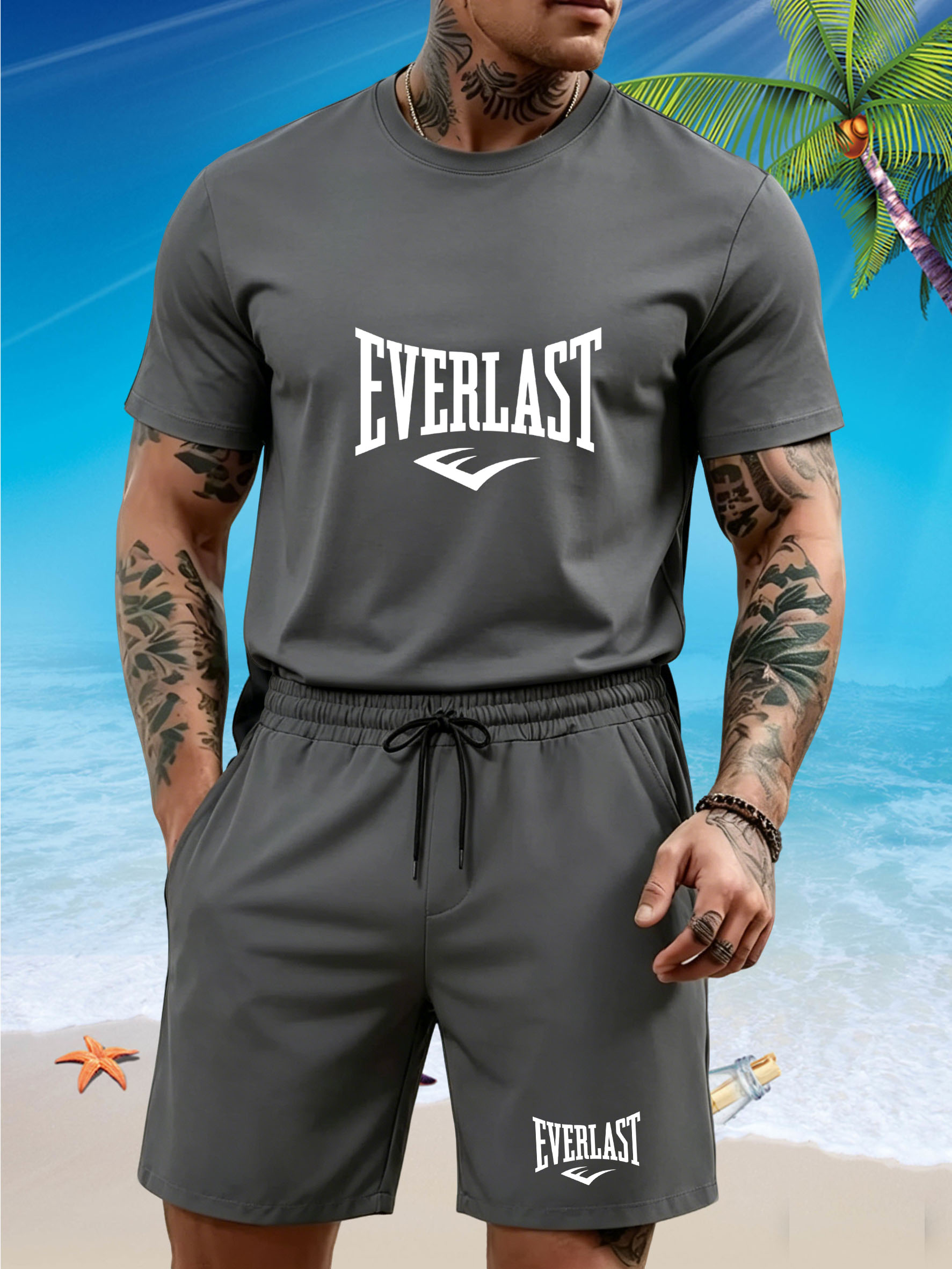 New men's slim fit T-shirt set - T Shirt Tight Fit のレビューと価格