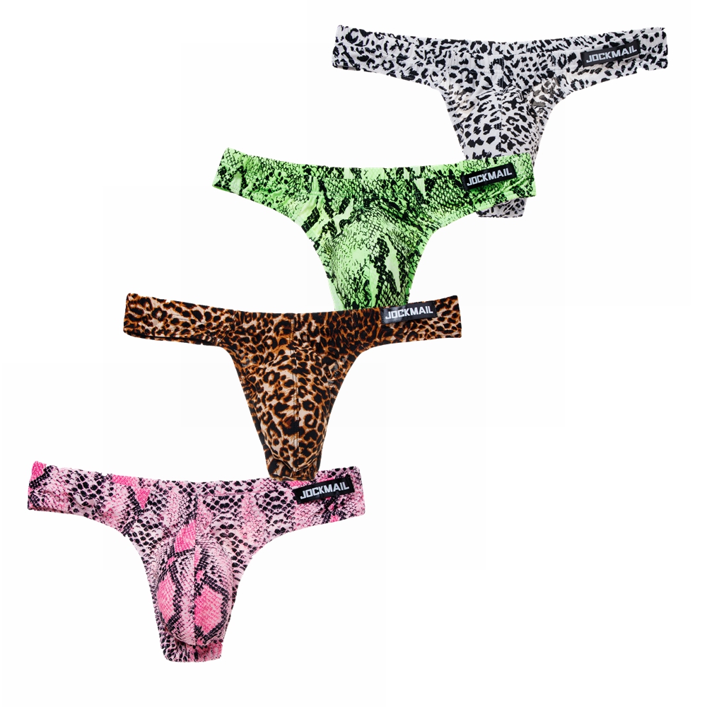 4PCS/Lot Leopard Sexy Men Biki - Multi Pack Underwear のレビューと価格