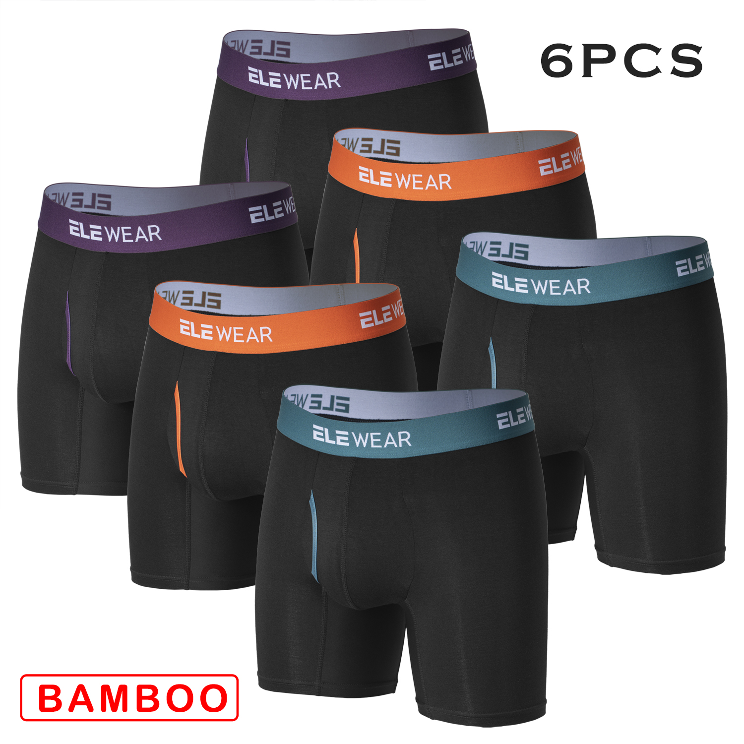 6 pcs Bamboo Men Underwear Wit - Boxer Shorts Modal のレビューと価格