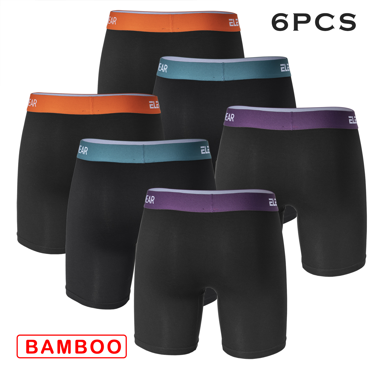 6 pcs Bamboo Men Underwear Wit - Boxer Shorts Modal のレビューと価格