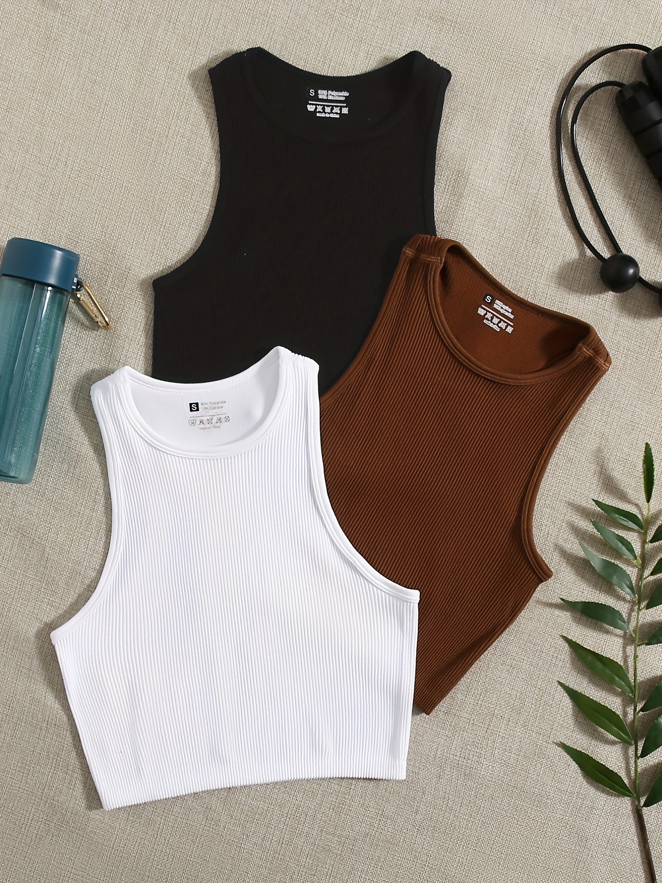 Ribbed Seamless Sports Bra Tan - Tank Top Ribbed のレビューと価格