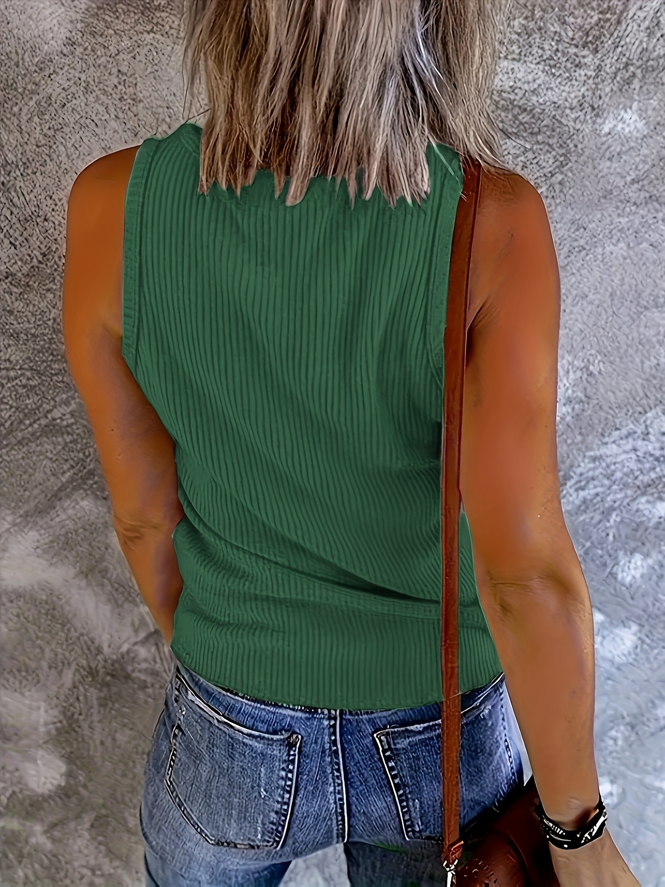 Plus Size Women Green Ribbed K - Tank Top Ribbed のレビューと価格