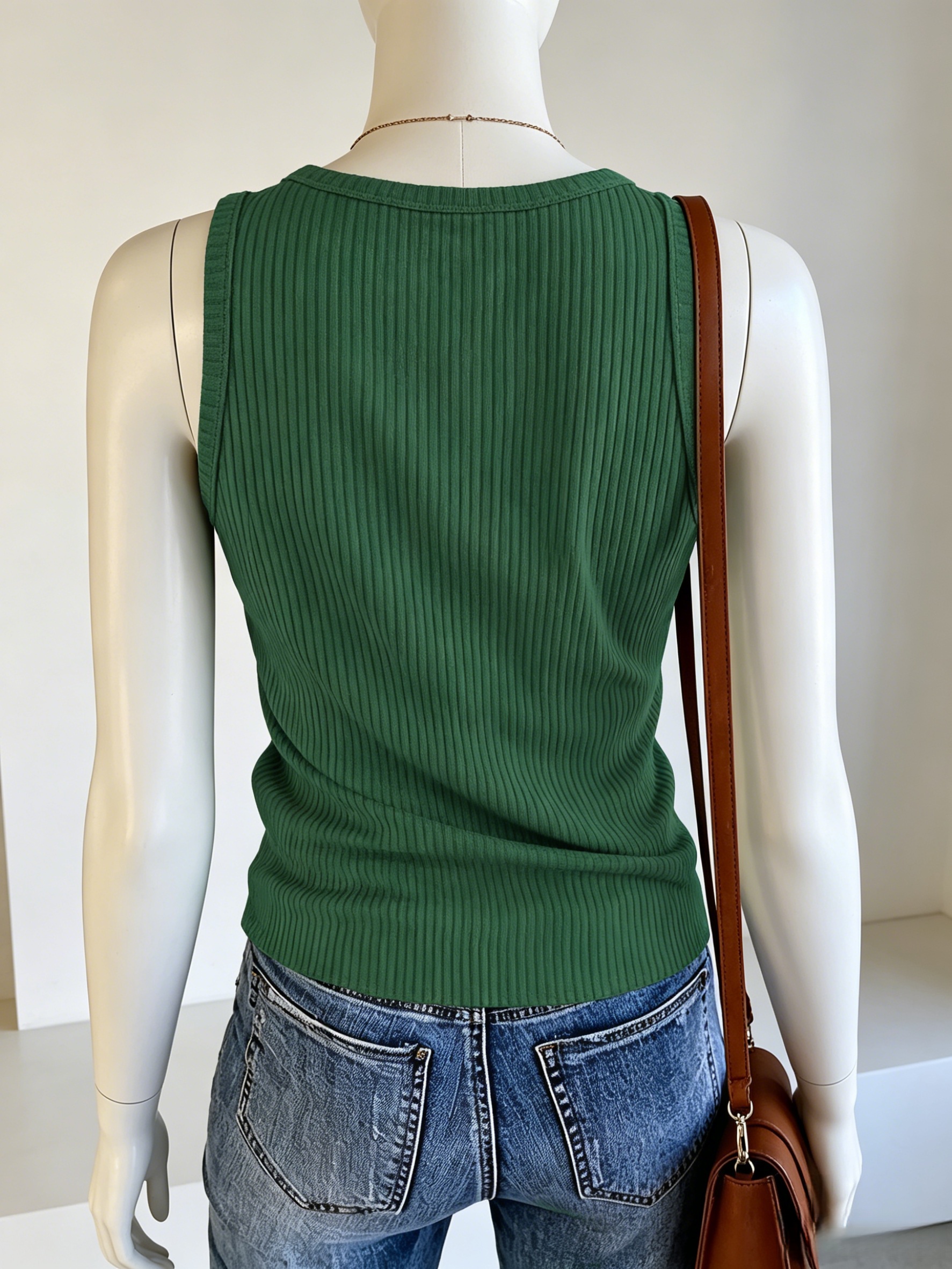 Plus Size Women Green Ribbed K - Tank Top Ribbed のレビューと価格