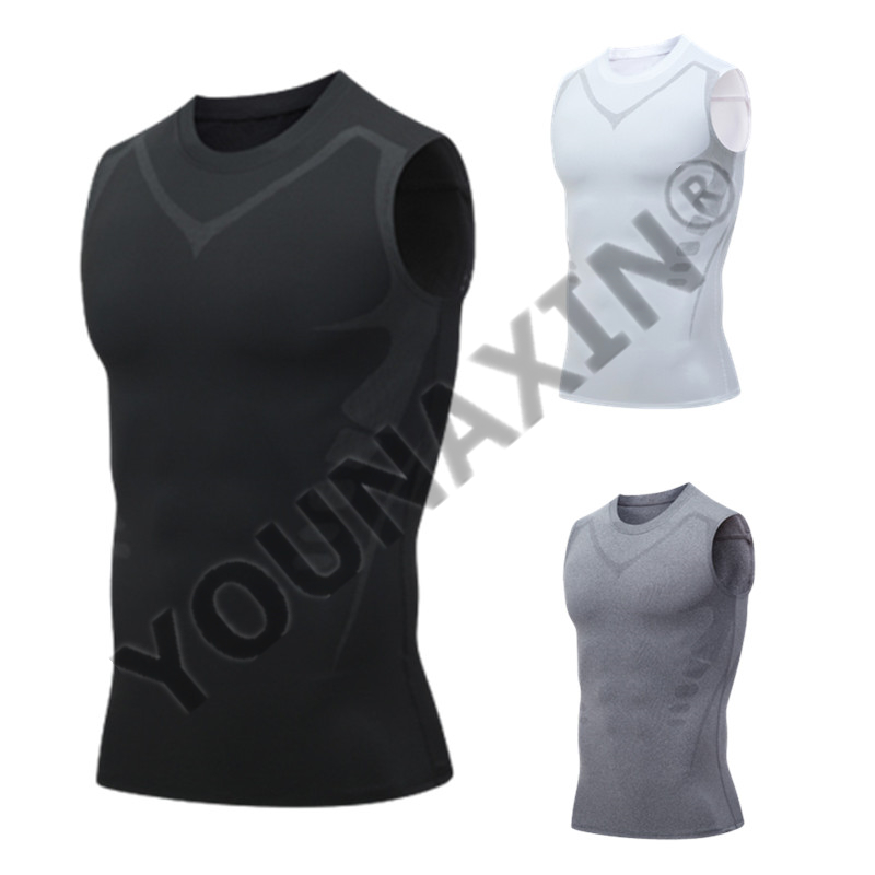 3 Pieces Men's Sleeveless T-Sh - T Shirt Tight Fit のレビューと価格