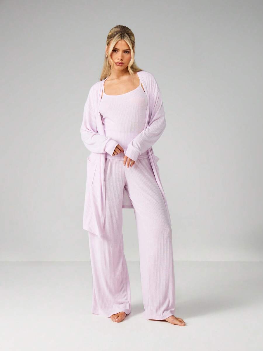 Ribbed Pointelle Lounge Set Wi - Tank Top Ribbed のレビューと価格