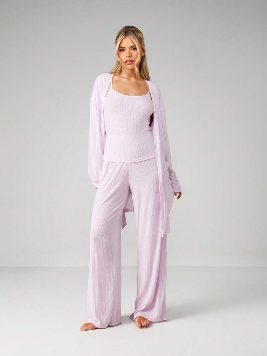 Ribbed Pointelle Lounge Set Wi - Tank Top Ribbed のレビューと価格