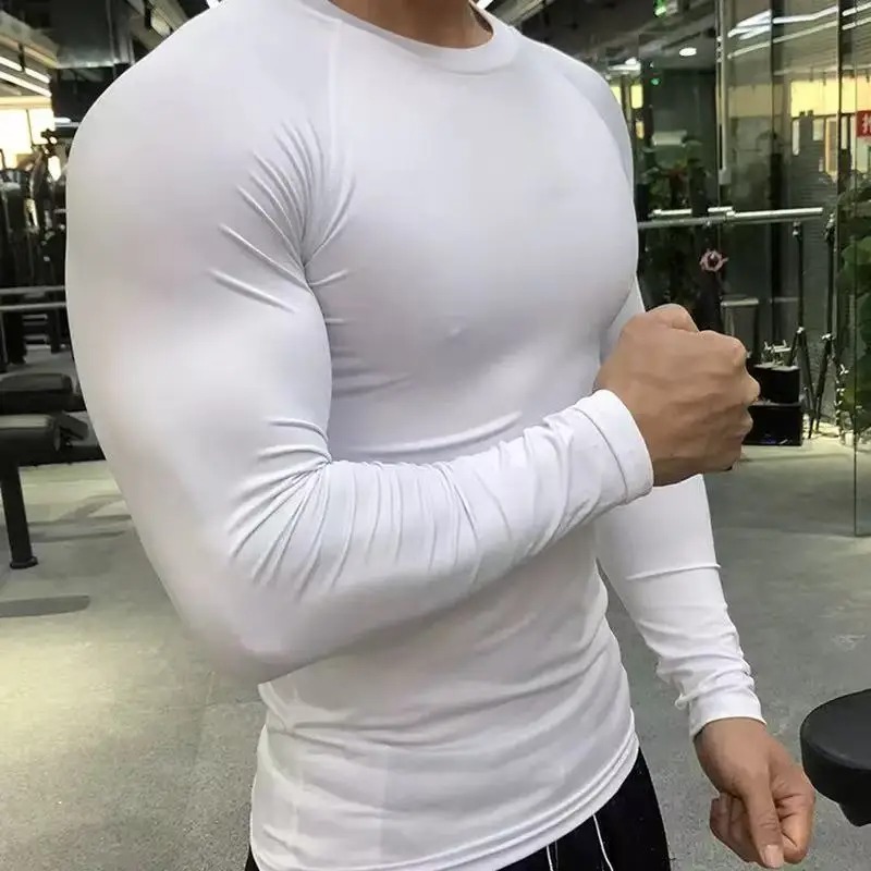 Men Sport T-shirt Quick Dry Bo - T Shirt Tight Fit のレビューと価格