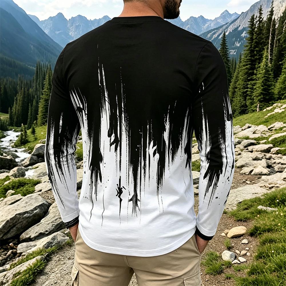 Men's Gradient Ink Splash Long - Base Layer Top のレビューと価格