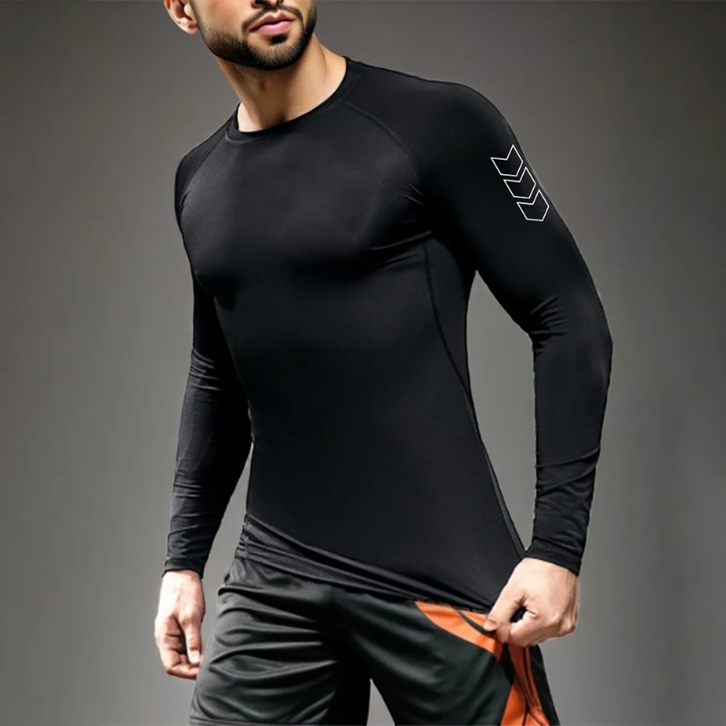 Men Compression Long Sleeve Sh - Base Layer Top のレビューと価格